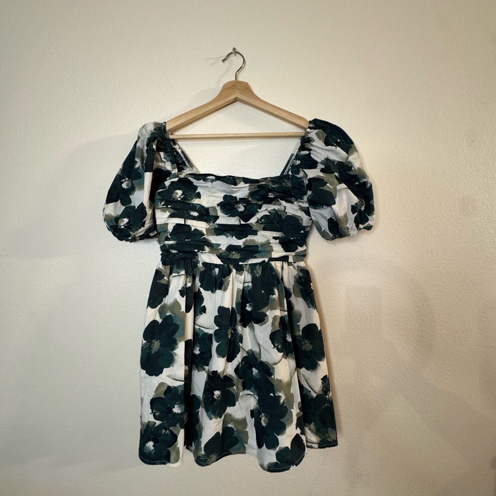 Abercrombie & Fitch Floral Puff Sleeve Mini Dress |